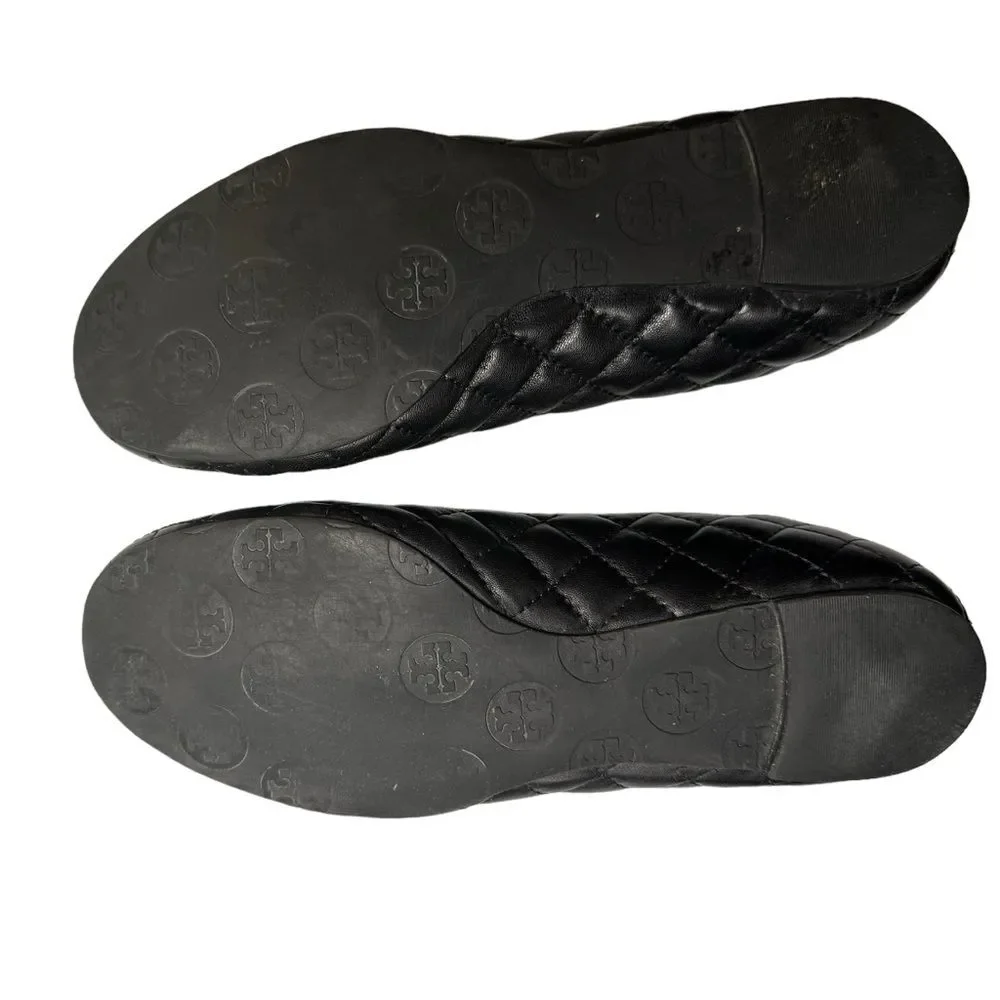 Tory Burch Quinn Quilted Leather Ballet Flat Woman’s Size 7M